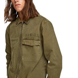 zara green jacket mens